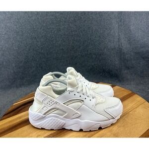 Nike Air Huarache Youth Size 5.5Y Triple White Running Shoes 654275-110